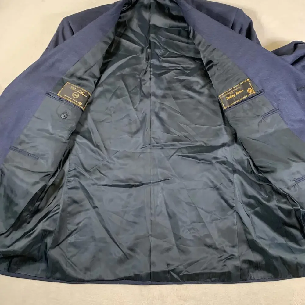 Tom James Filo‎ A Mano Blazer Mens 44 Long Blue Wool 3 Button Hand Tailored USA